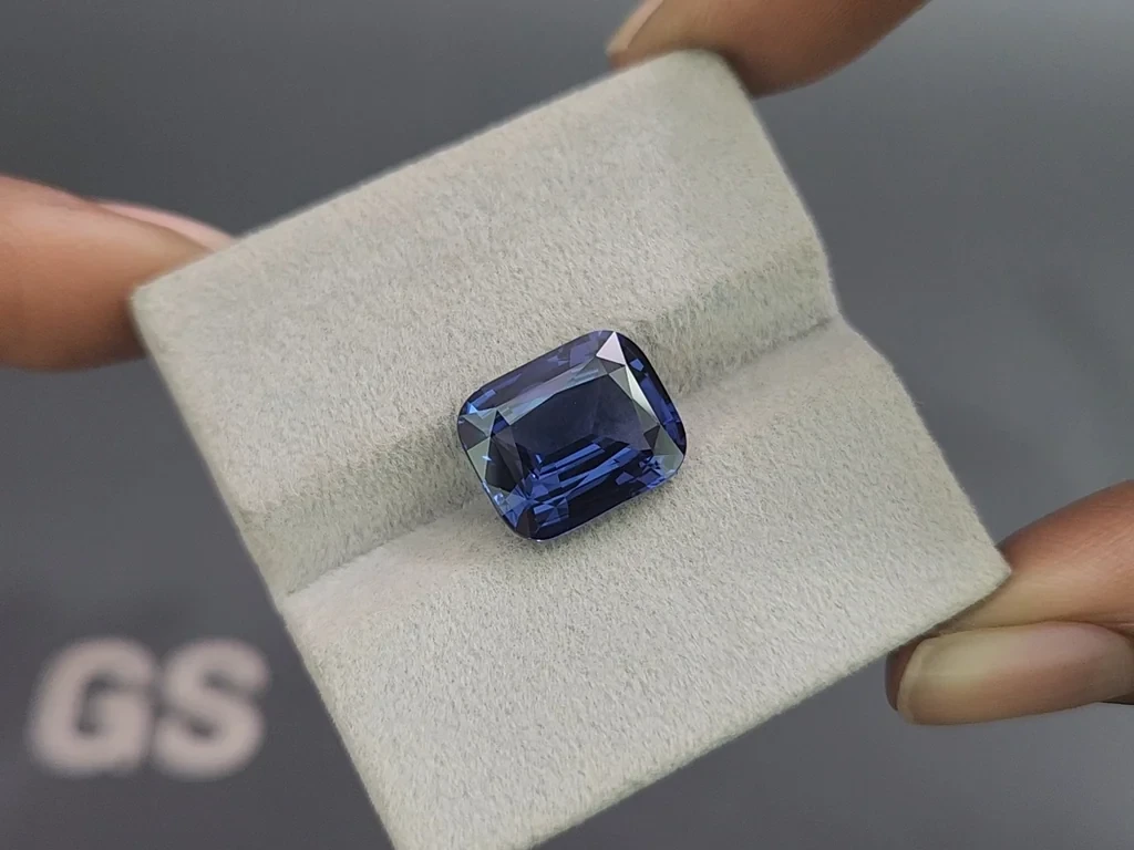 Сobalt spinel сushion cut 7.03 carats, Tanzania, GRS Image №4