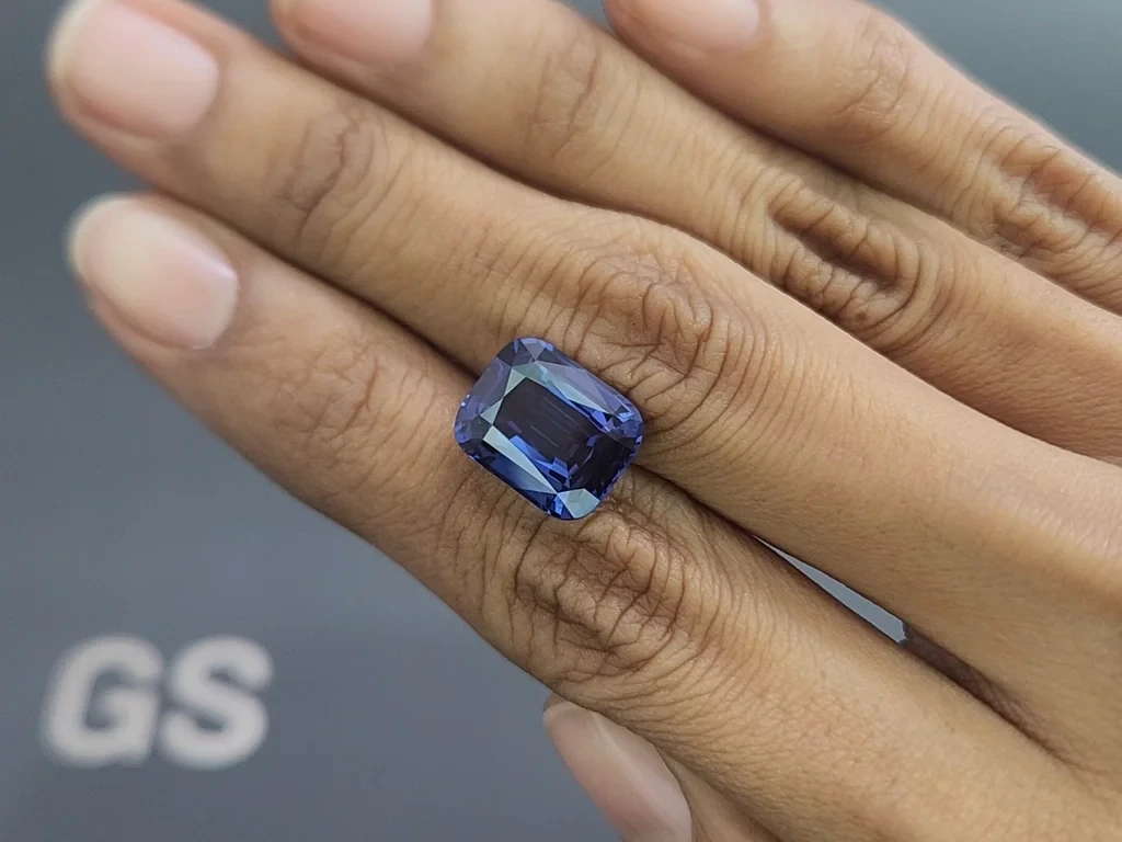 Сobalt spinel сushion cut 7.03 carats, Tanzania, GRS Image №2
