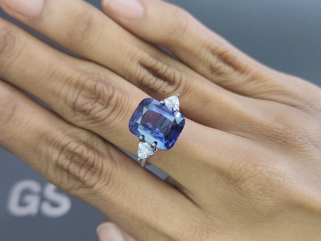 Сobalt spinel сushion cut 7.03 carats, Tanzania, GRS Image №5