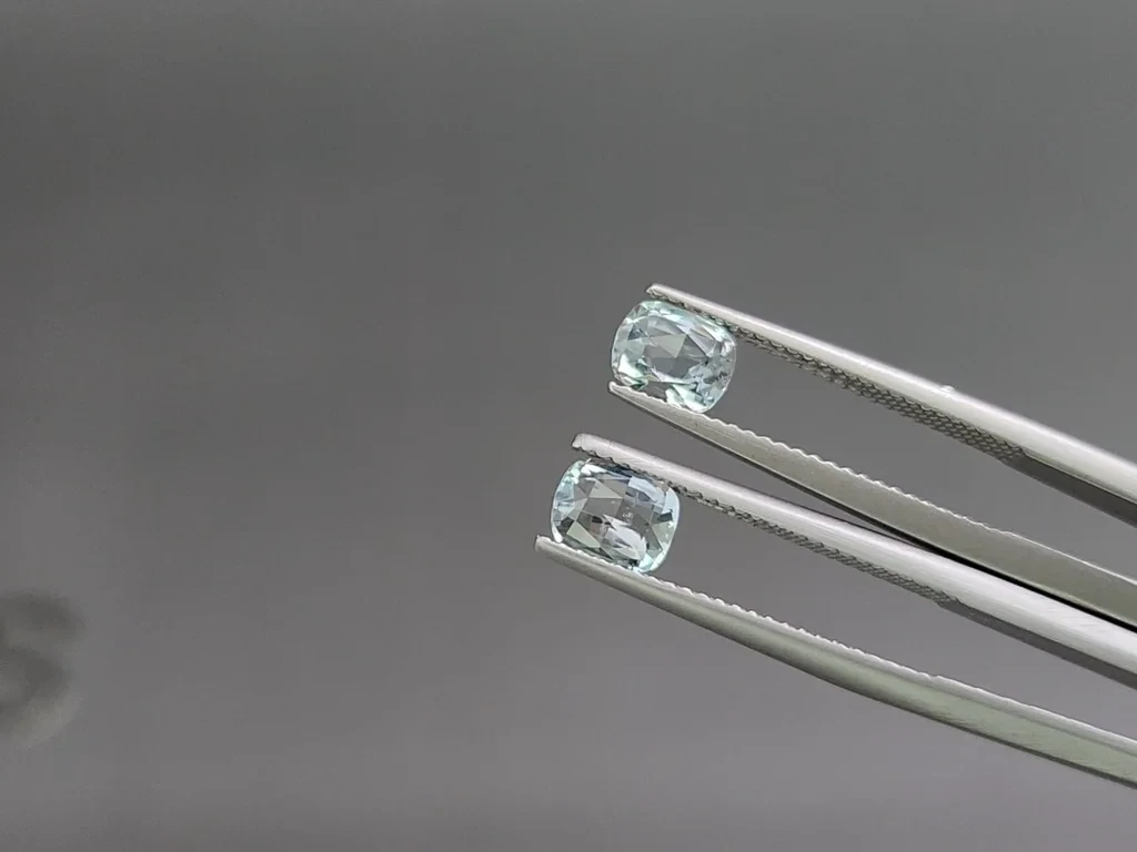 Set of aquamarines cushion cut 2.54 carats, Madagascar Image №4