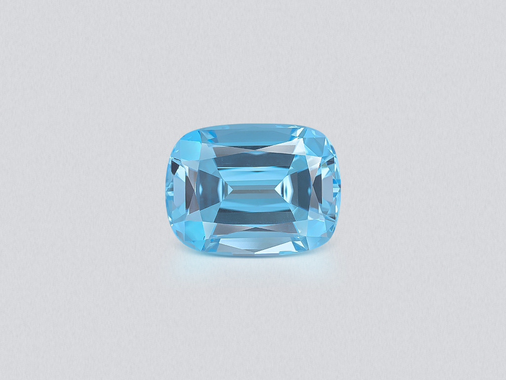 Topaz Sky Blue high precision cushion cut 15.47 carats, Madagascar Image №1