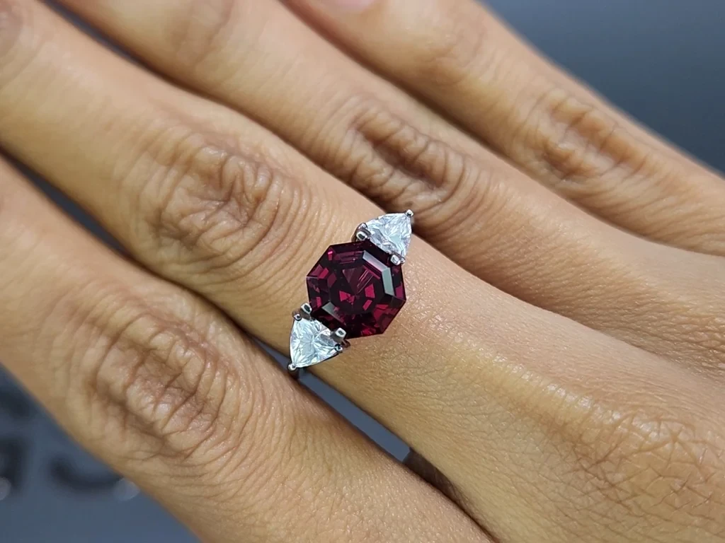 Garnet  hexagon cut 3.37 carats, Tanzania Image №5