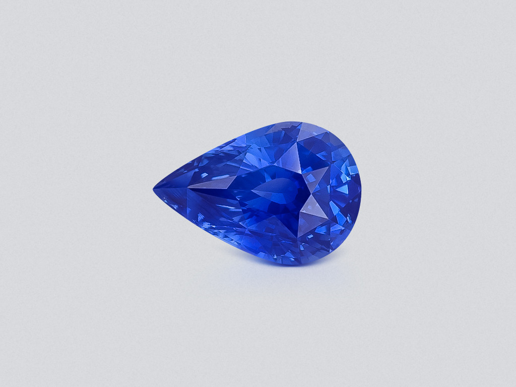 Unheated blue sapphire pear cut 3.78 carats, Sri Lanka Image №1