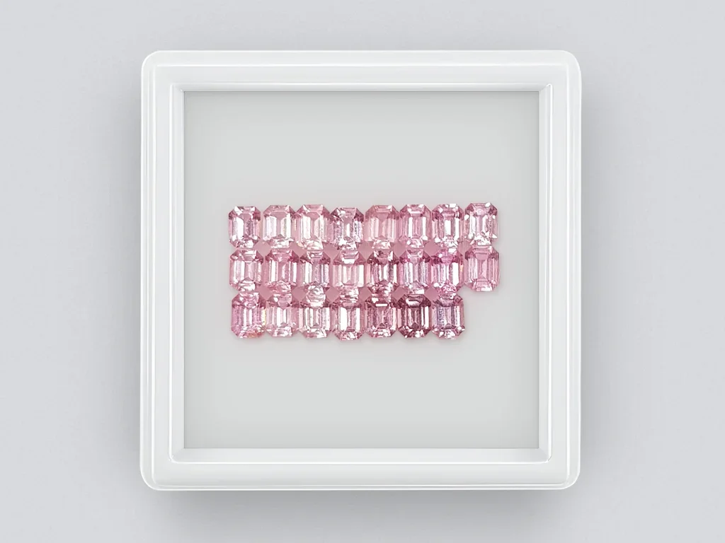 Octagon-cut pink spinel set 4.84 ct, Tanzania Image №1