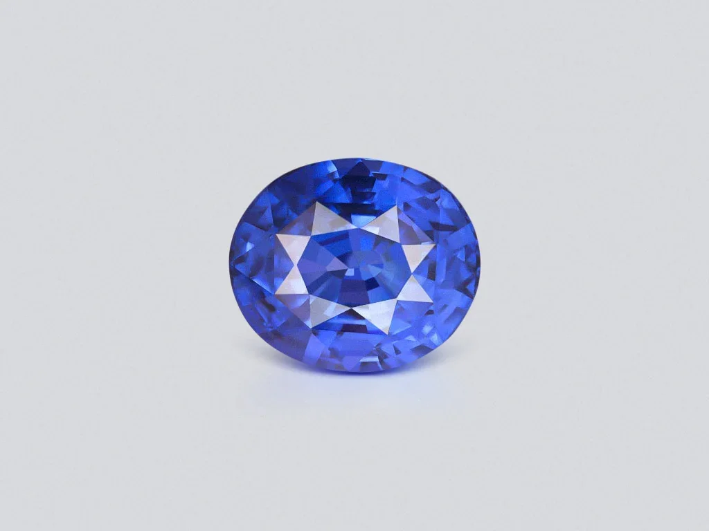 Royal Blue open color sapphire in oval cut 5.12 carats, Sri Lanka Image №1