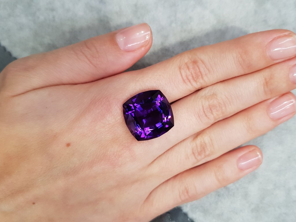 Large rich cushion-cut amethyst 22.98 carats, Brazil Image №2