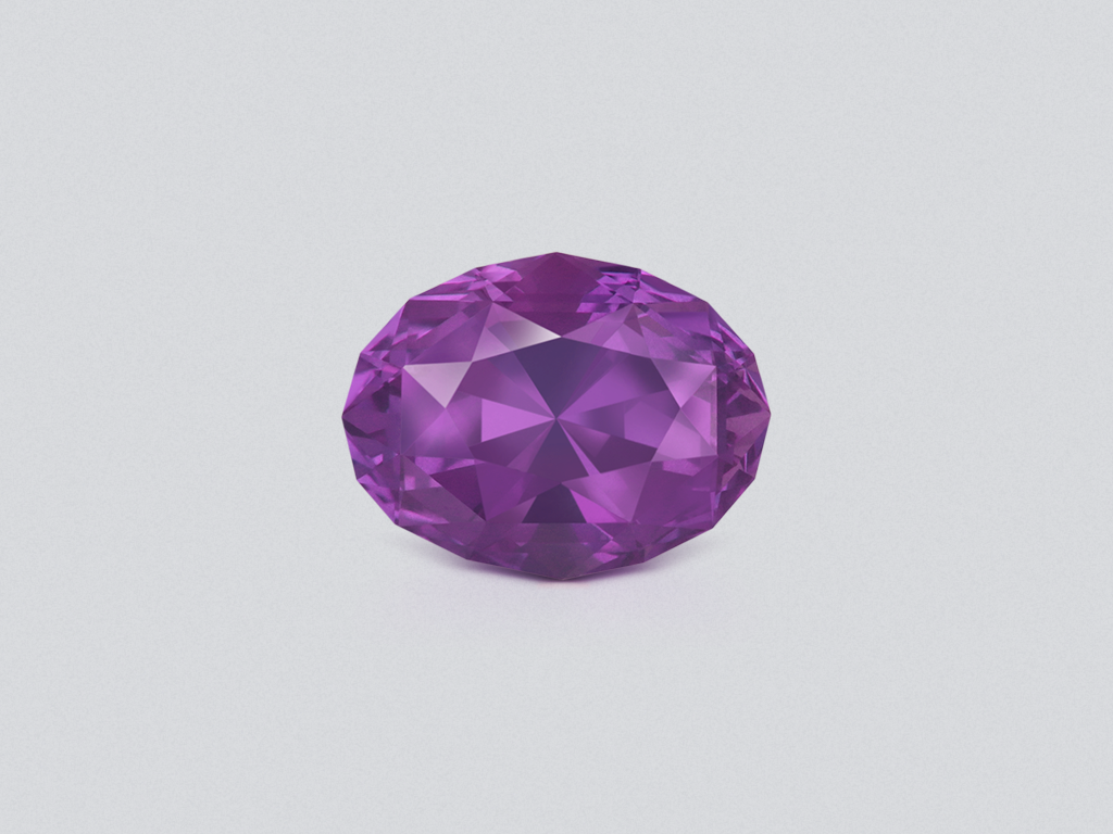 Unheated purple sapphire oval cut 4.14 carats, Sri Lanka Image №1