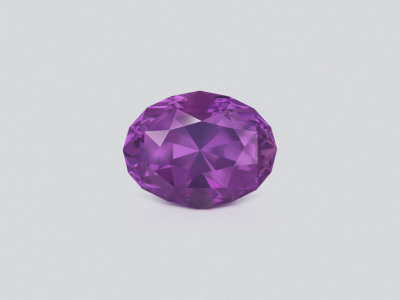 Unheated purple sapphire oval cut 4.14 carats, Sri Lanka photo