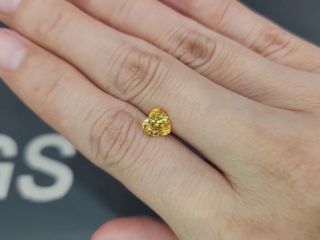 Sapphire Vivid Yellow  heart shape 1.68 carats, Sri Lanka Image №2
