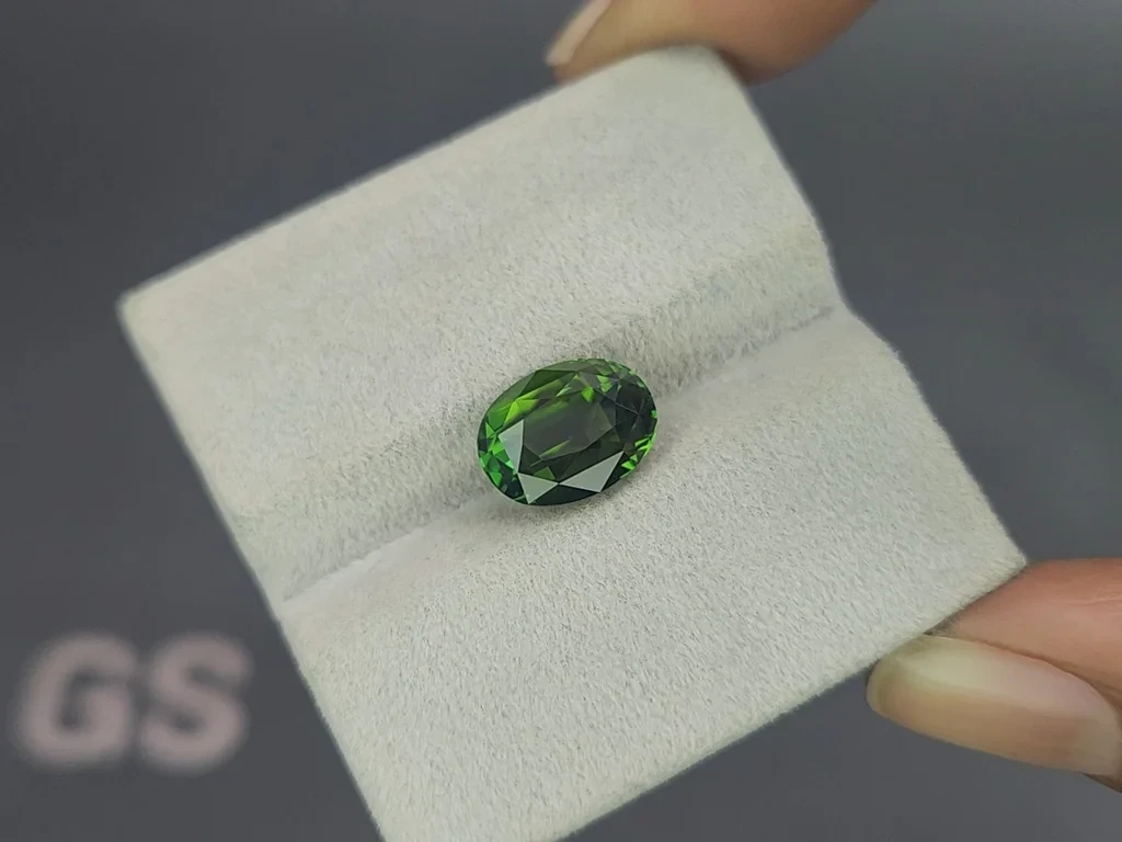Chrome tourmaline oval cut, 4.34 carats, Tanzania Image №4