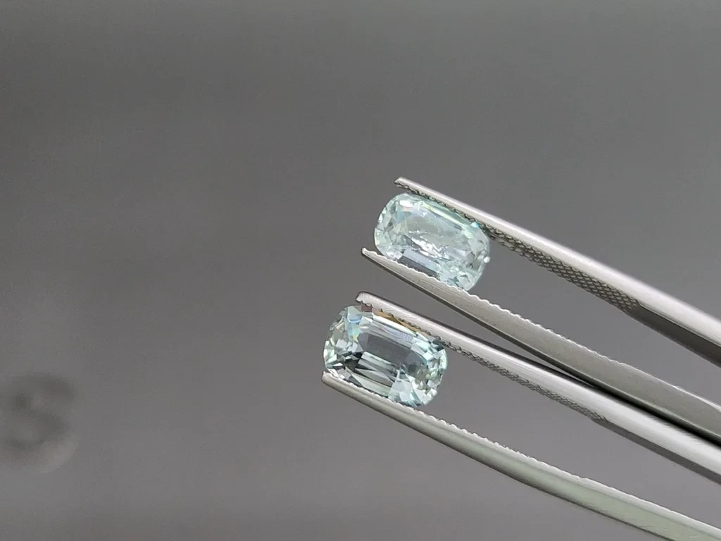 Set of aquamarines cushion cut 5.23 carats, Madagascar Image №4