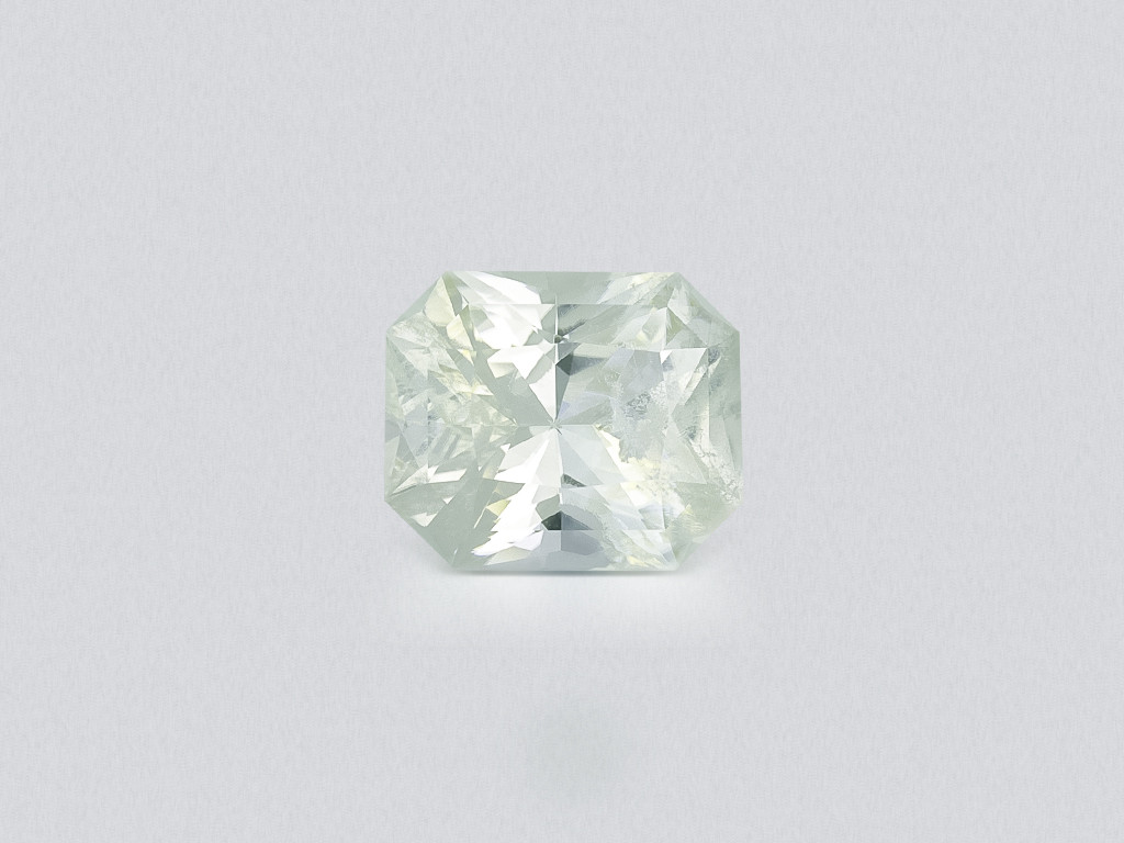 Kunzite light green radiant cut, 11.12 carats, Pakistan Image №1