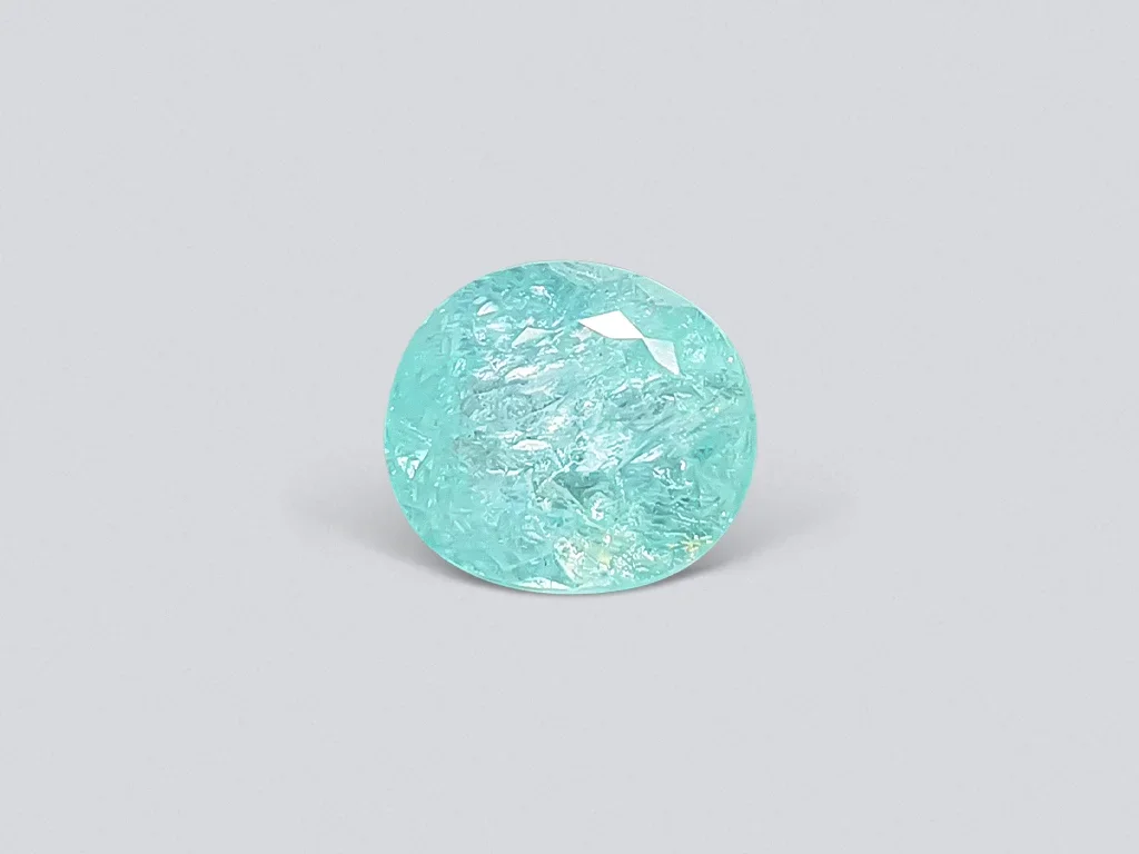 Neon blue paraiba tourmaline oval cut 3.19 ct, Mozambique Image №1