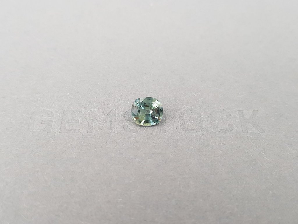 Untreated teal cushion cut sapphire 1.28 ct, Madagascar Image №1