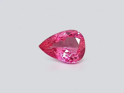 Hot pink Mahenge spinel 0.90 ct in pear shape, Tanzania photo