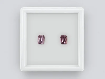 Pair of cushion cut spinels 1.60 carats photo