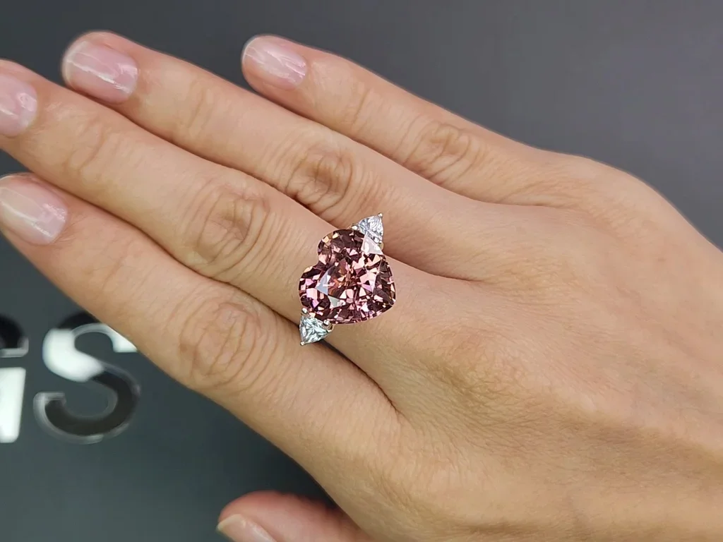 Pink rubellite tourmaline in heart shape 10.32 carats Image №5