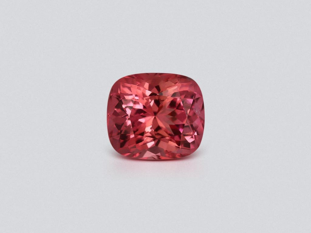 Pink-orange cushion cut tourmaline 3.15 carats, Africa Image №1