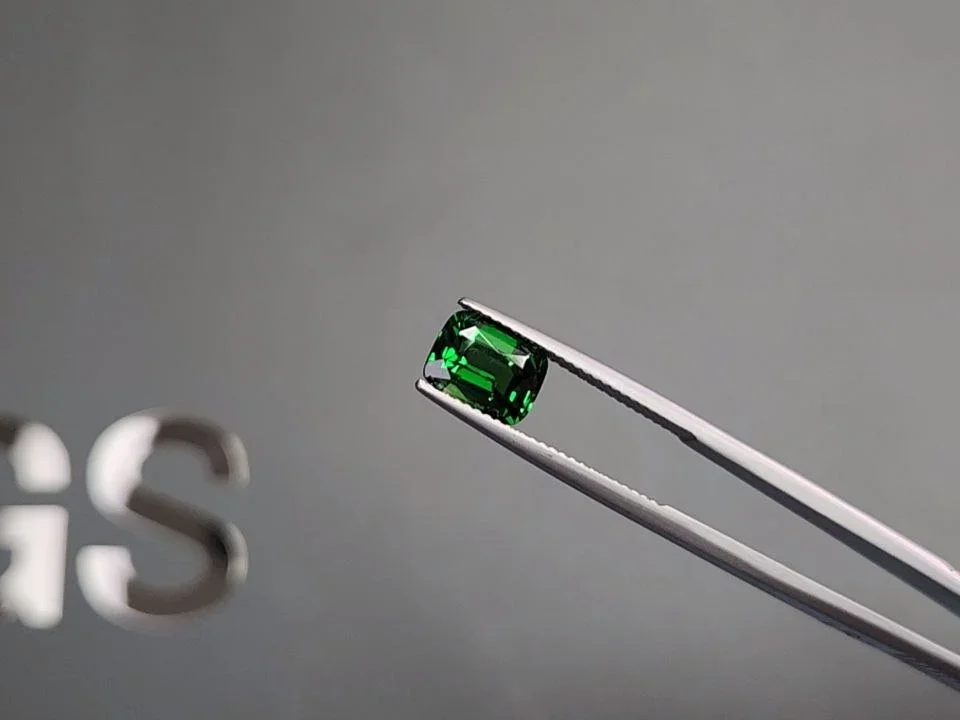 Vivid green tsavorite garnet in cushion cut 2.52 carats, Tanzania  Image №3