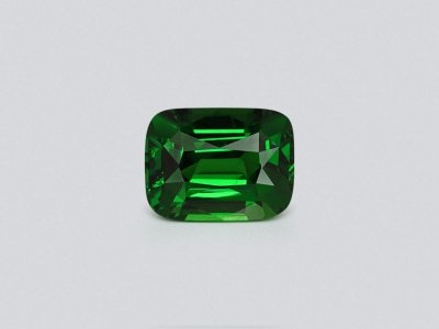 Vivid green tsavorite garnet in cushion cut 2.52 carats, Tanzania  photo