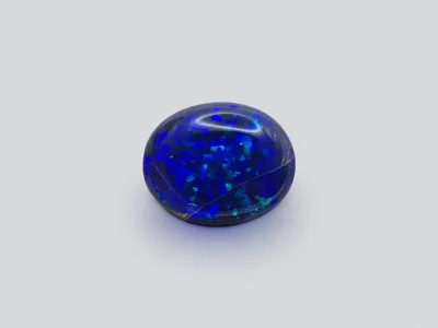 Precious black opal in cabochon cut 5.99 carats, Australia photo