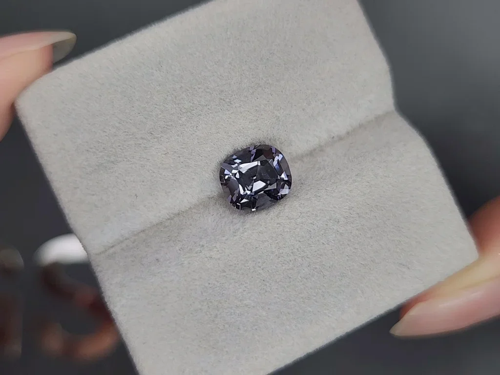 Gray spinel in cushion cut 2.27 carats Image №4