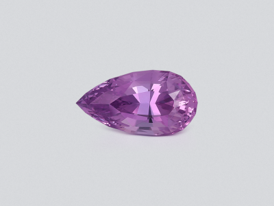 Unheated purple sapphire pear shaped 6.62 carats, Sri Lanka photo