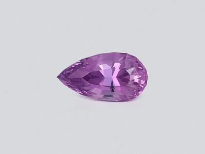 Unheated purple sapphire pear shaped 6.62 carats, Sri Lanka photo