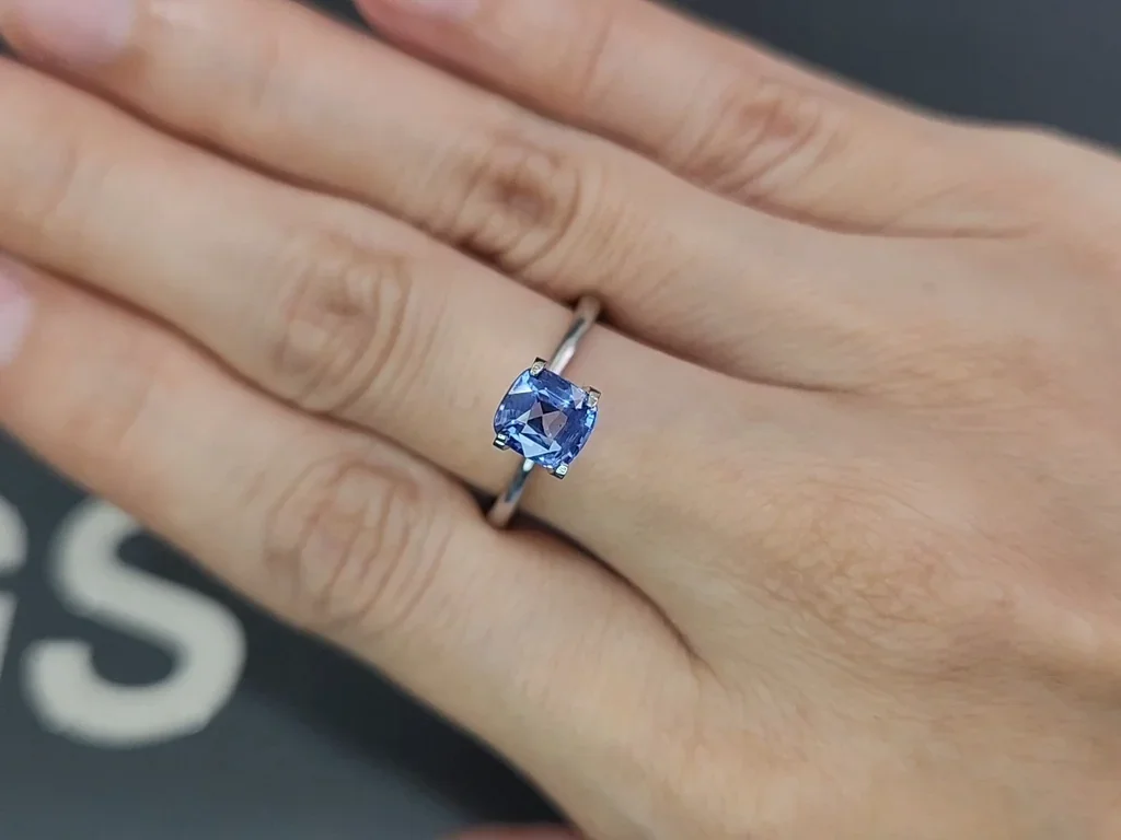 Unheated sapphire Pastel Blue cushion cut 1.54 carats, Sri Lanka  Image №5