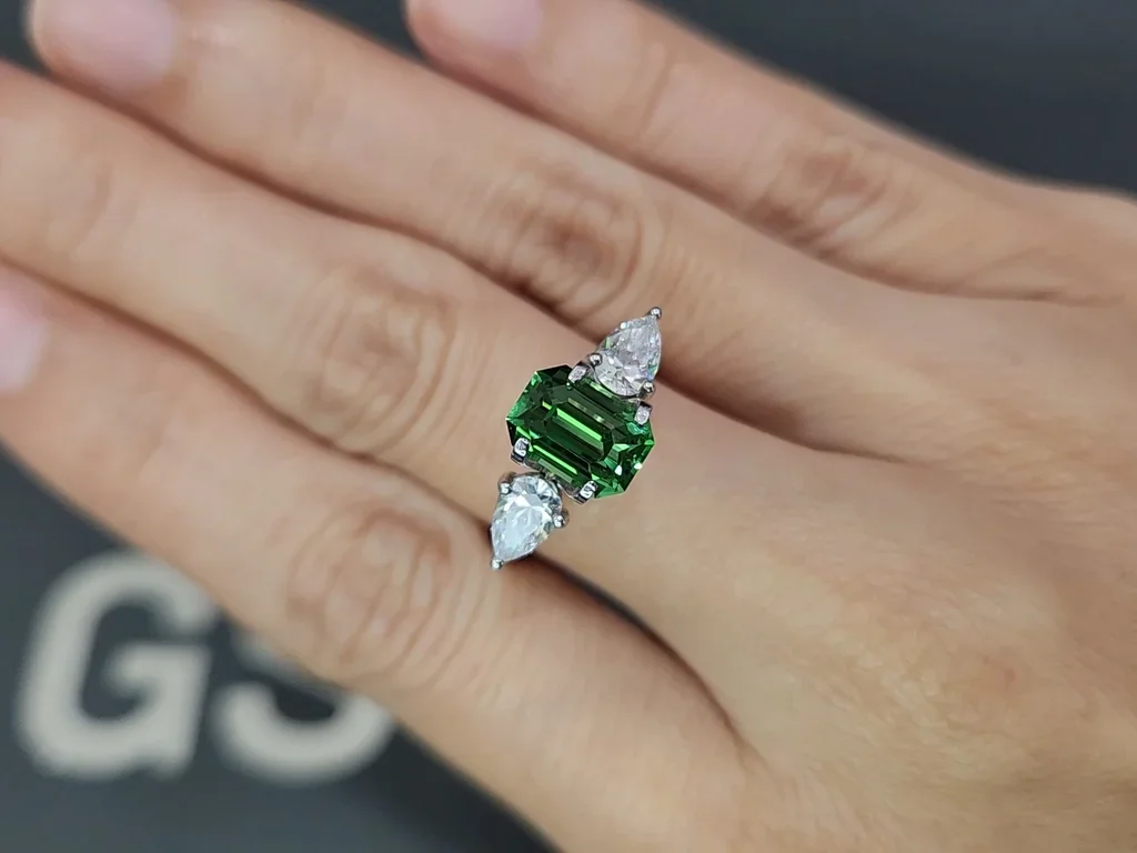 Garnet tsavorite octagon cut 2.26 carats, Tanzania  Image №5