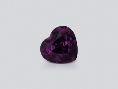 Purple spinel heart shape 2.06 carats, Tanzania photo