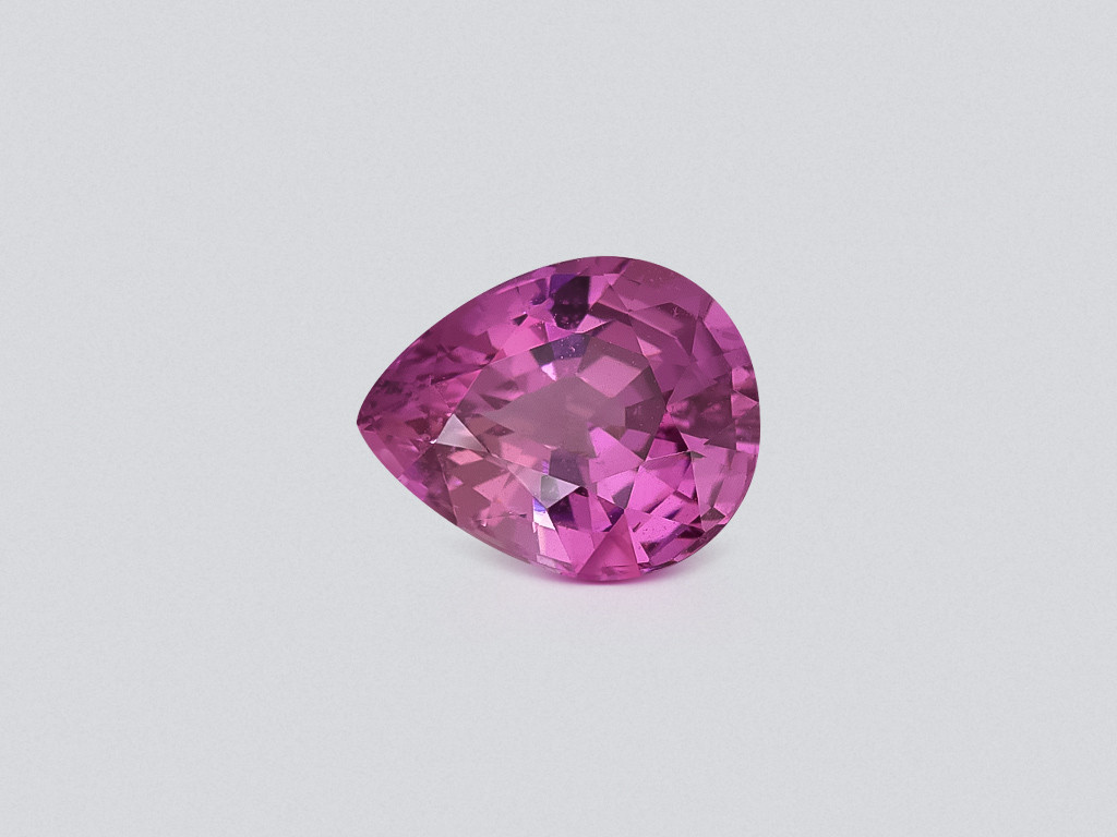 Unheated purple sapphire pear cut  2.53 carats, Madagascar Image №1