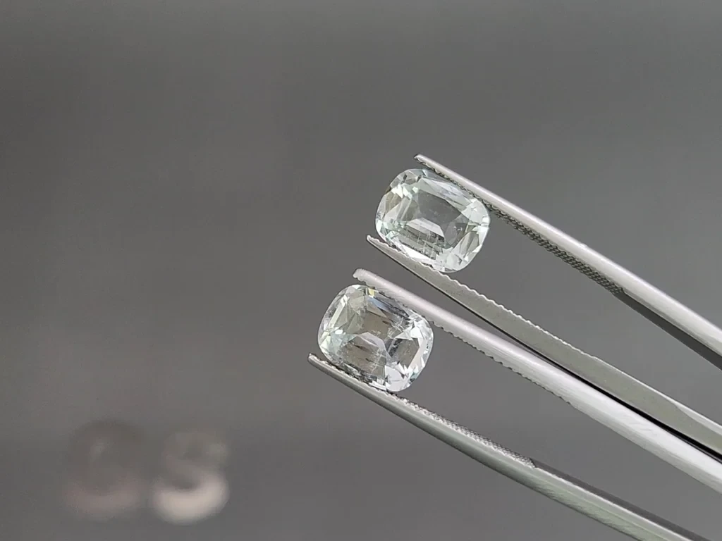Set of aquamarines cushion cut 6.19 carats, Madagascar Image №4
