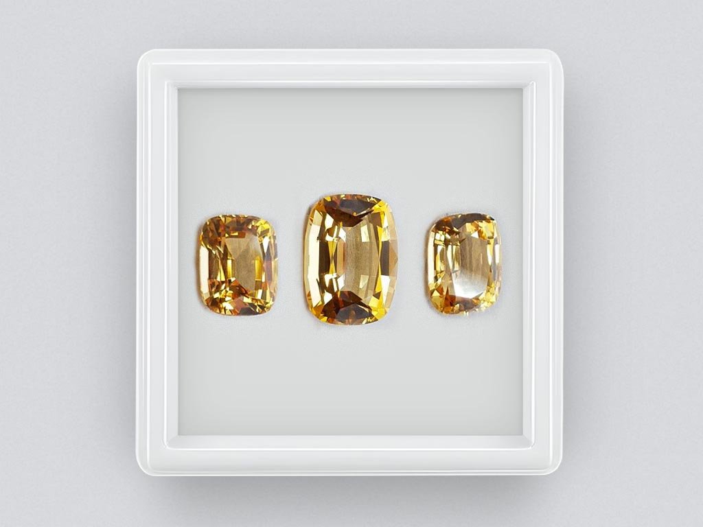 Set of Brazilian Imperial topazes 11.22 ct Image №1