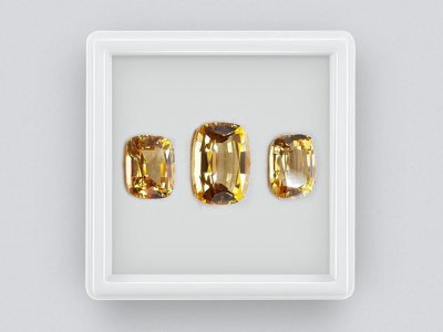 Set of Brazilian Imperial topazes 11.22 ct photo
