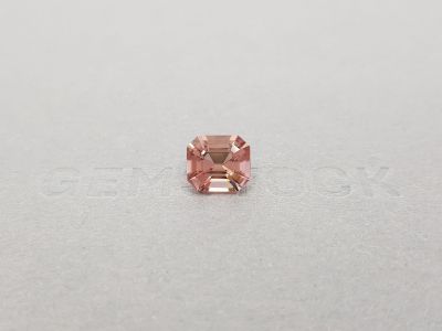 Orange-pink octagon cut tourmaline 2.92 ct photo