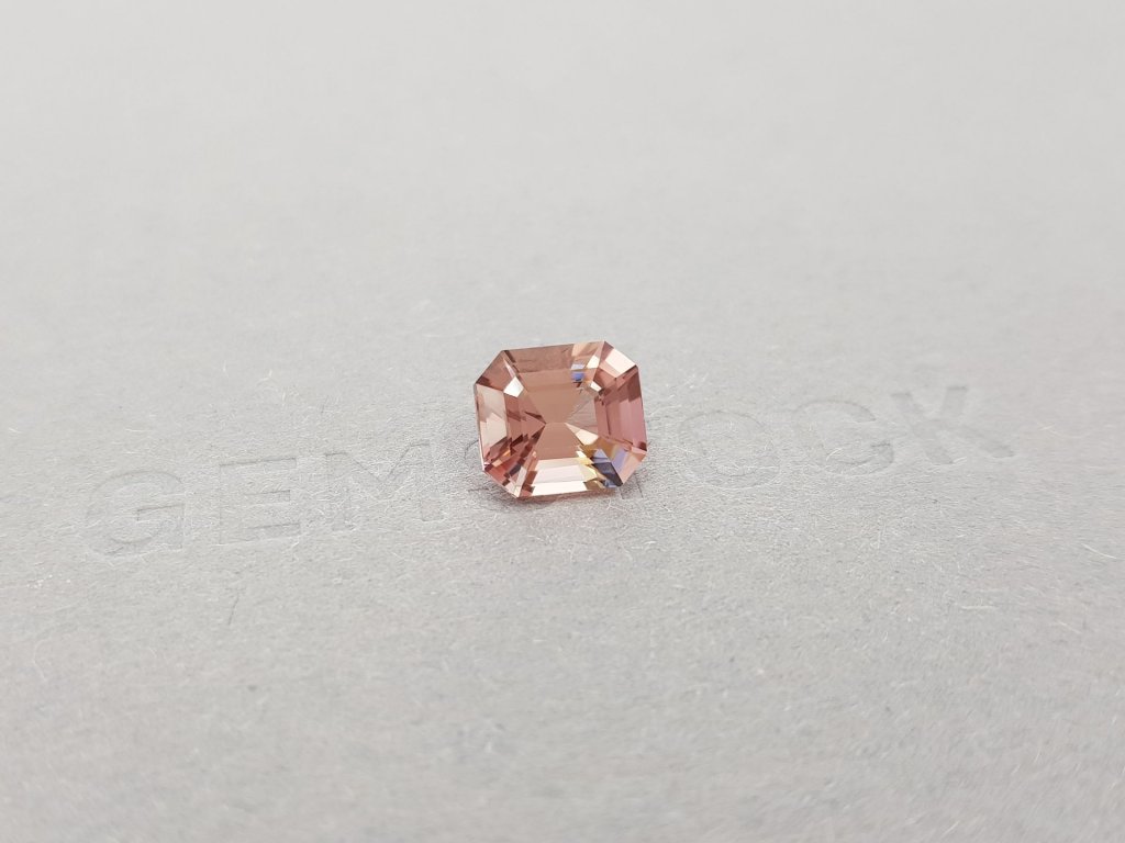 Orange-pink octagon cut tourmaline 2.92 ct Image №2