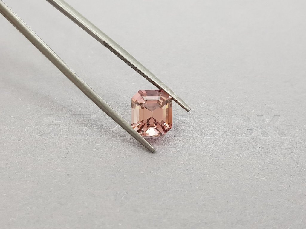 Orange-pink octagon cut tourmaline 2.92 ct Image №4