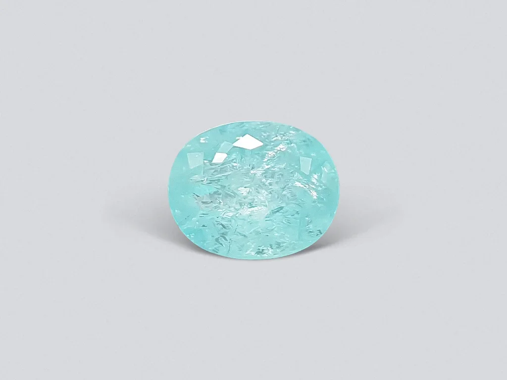 Paraiba sugar blue tourmaline oval cut 3.45 ct, Mozambique Image №1
