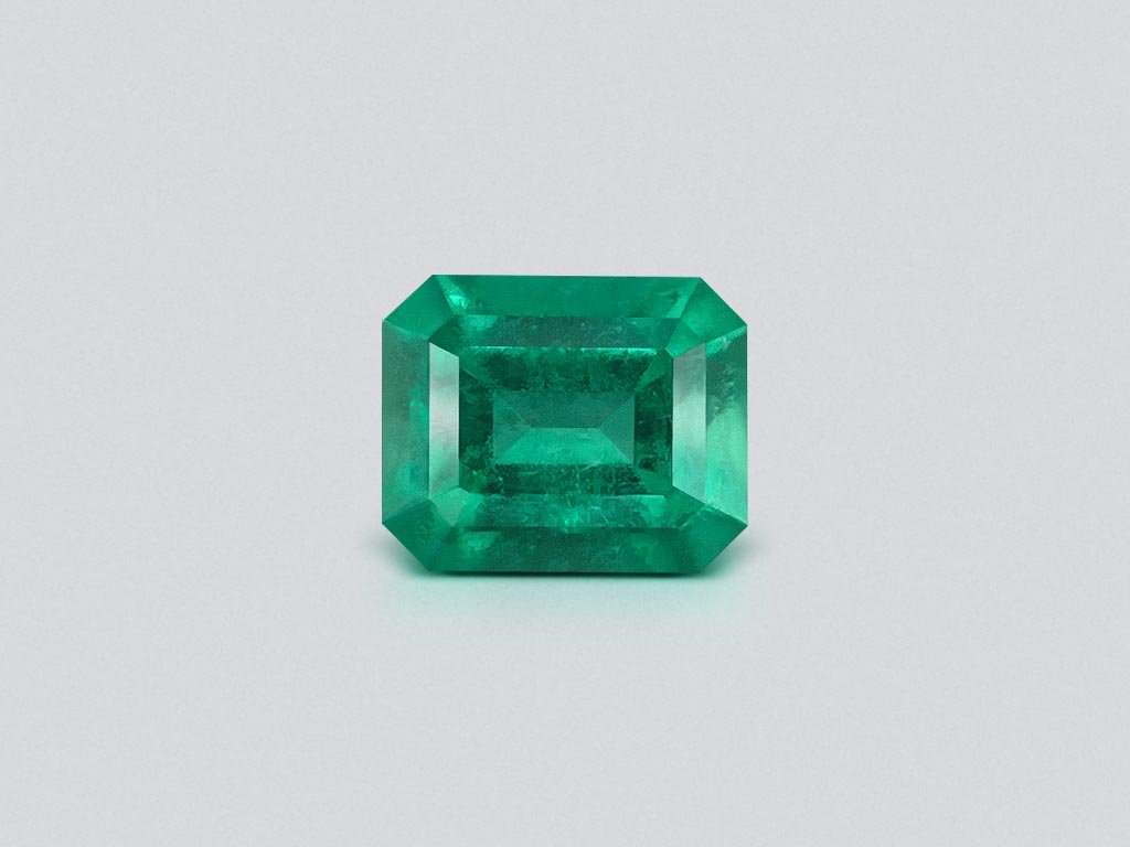 Vivid Green emerald octagon shape 0.89 ct Colombia Image №1