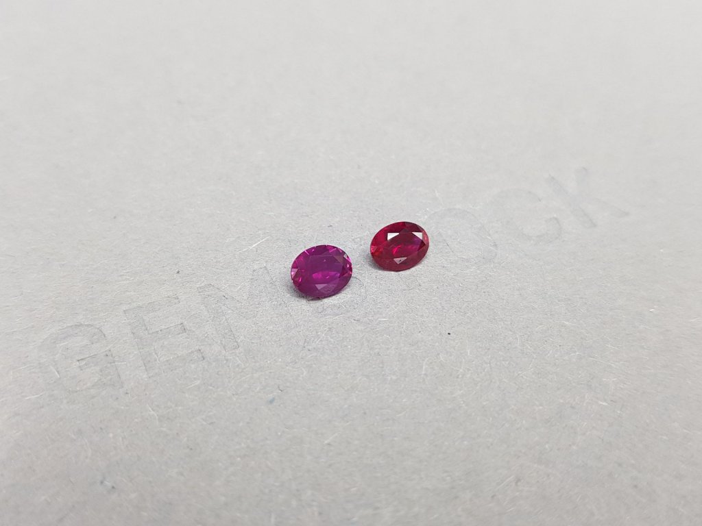Pair of rubies 0.78 ct, Madagascar Image №2