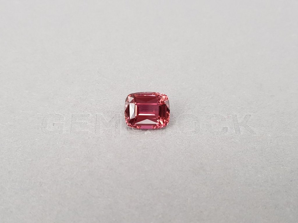 Intense pink-orange tourmaline in cushion cut 4.04 ct, Africa Image №1