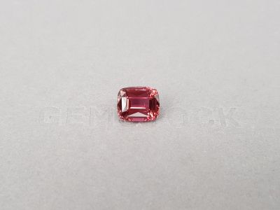 Intense pink-orange tourmaline in cushion cut 4.04 ct, Africa photo