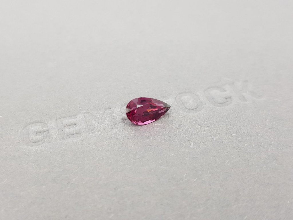Purple rhodolite garnet pear cut 1.56 carats, Sri Lanka Image №3