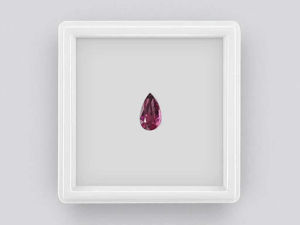 Purple rhodolite garnet pear cut 1.56 carats, Sri Lanka Image №1