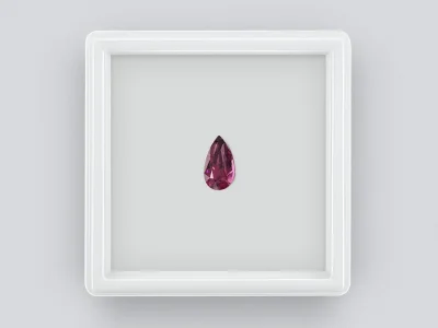 Purple rhodolite garnet pear cut 1.56 carats, Sri Lanka photo