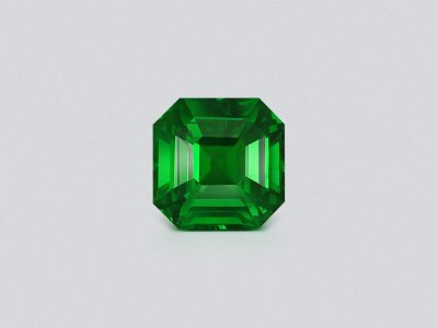 Vivid green tsavorite garnet in octagon cut 1.56 carats, Tanzania  photo