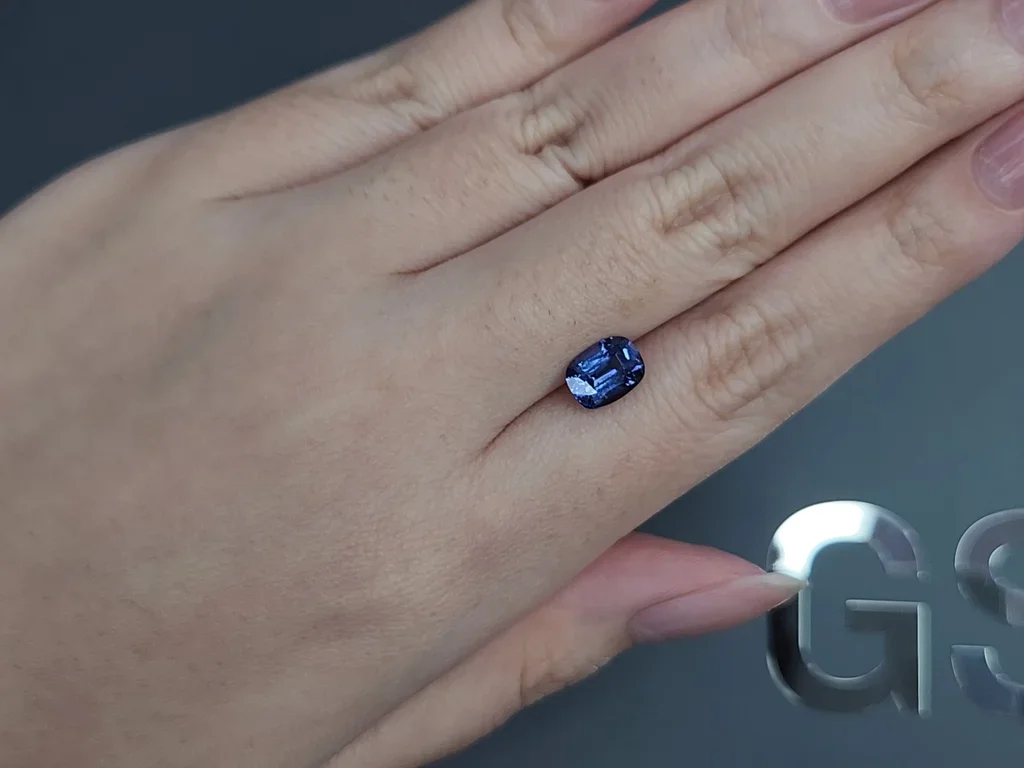 Blue spinel in cushion cut 1.75 carats Image №2