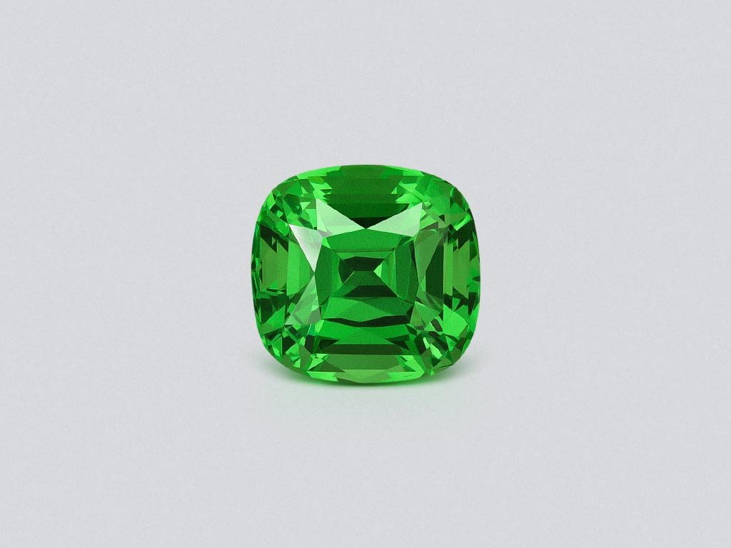 Neon Green tsavorite garnet in cushion cut 1.54 carats, Tanzania Image №1