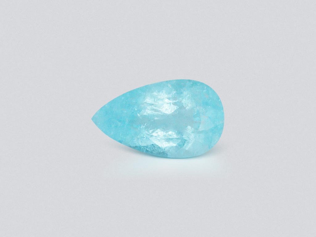 Neon blue tourmaline Paraiba in pear cut 7.14 carats, Mozambique Image №1